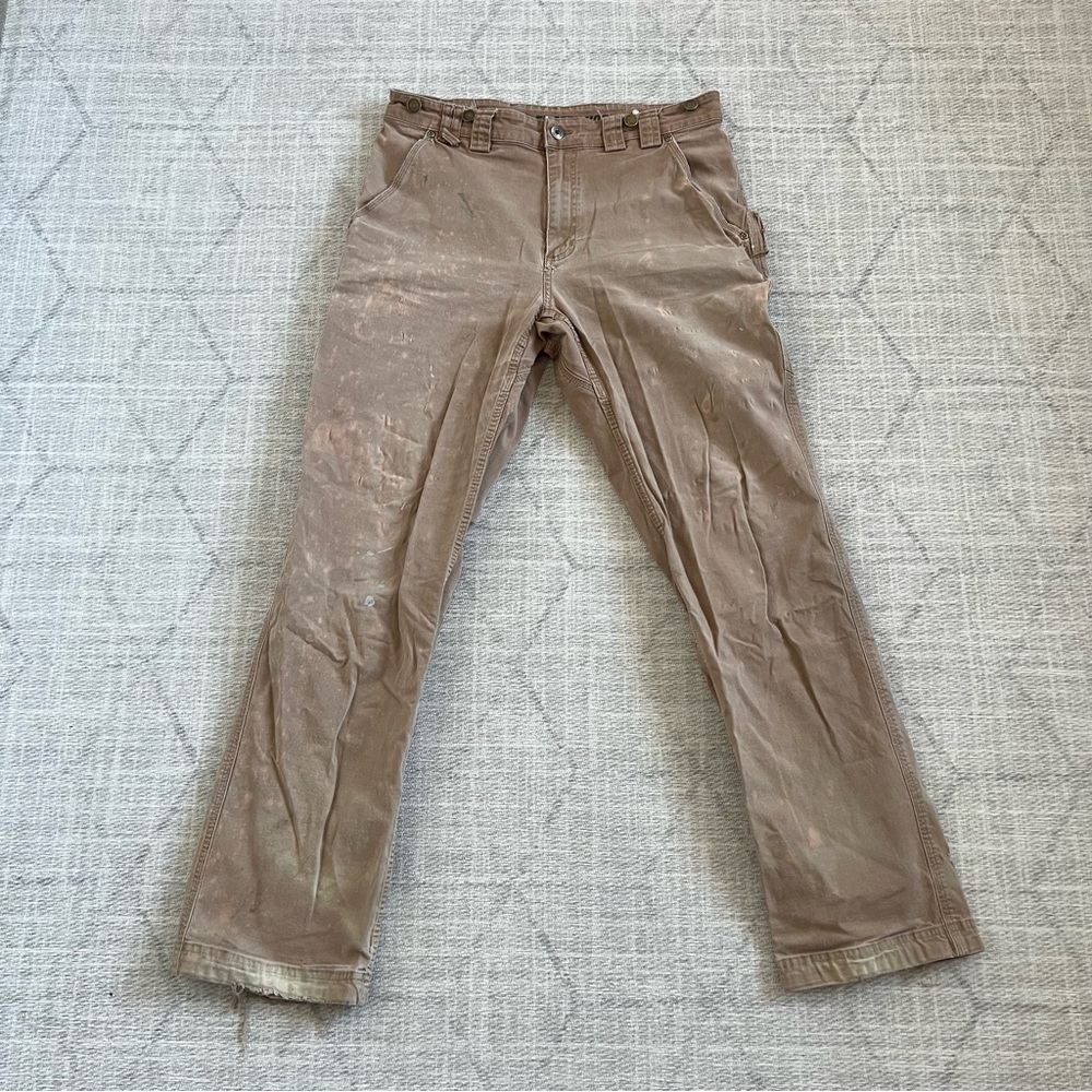Duluth Trading Co. Men’s Brown Distressed Flex Fire Hose Workwear Utility Pants